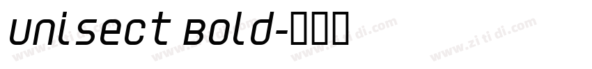 Unisect Bold字体转换
